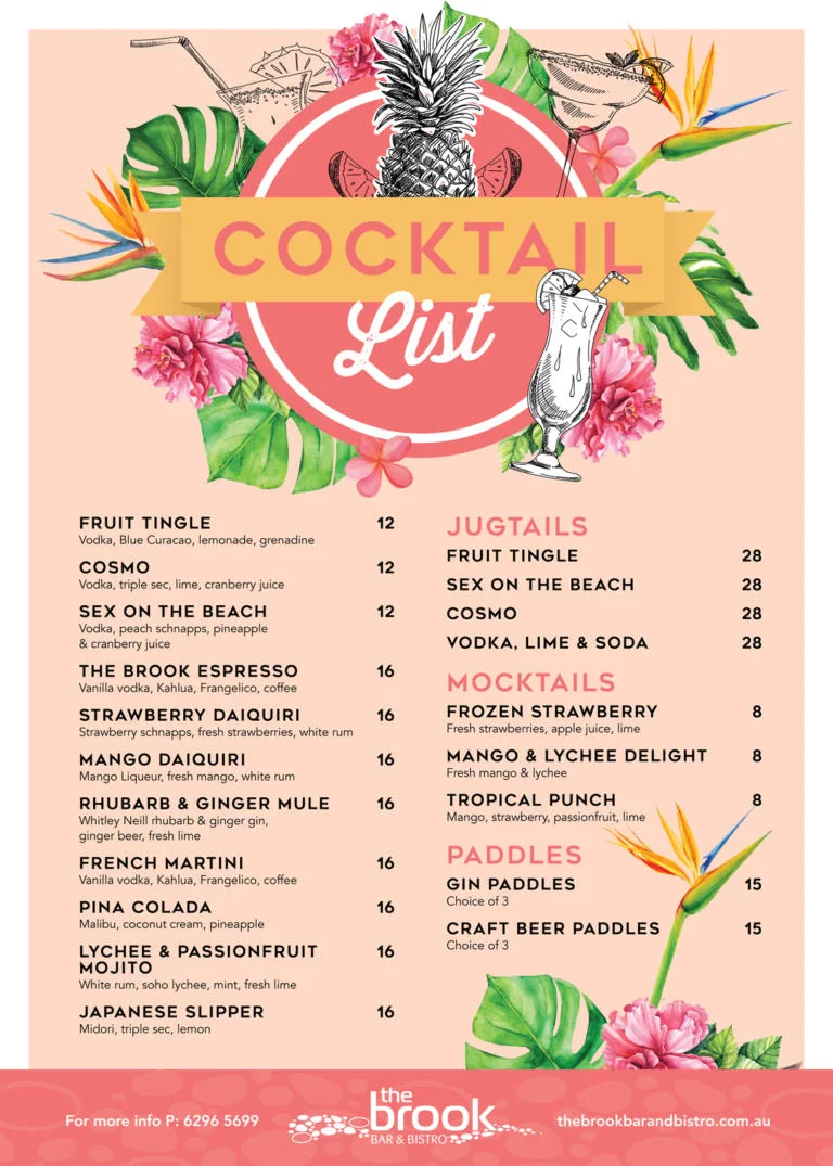 Cocktail Menu